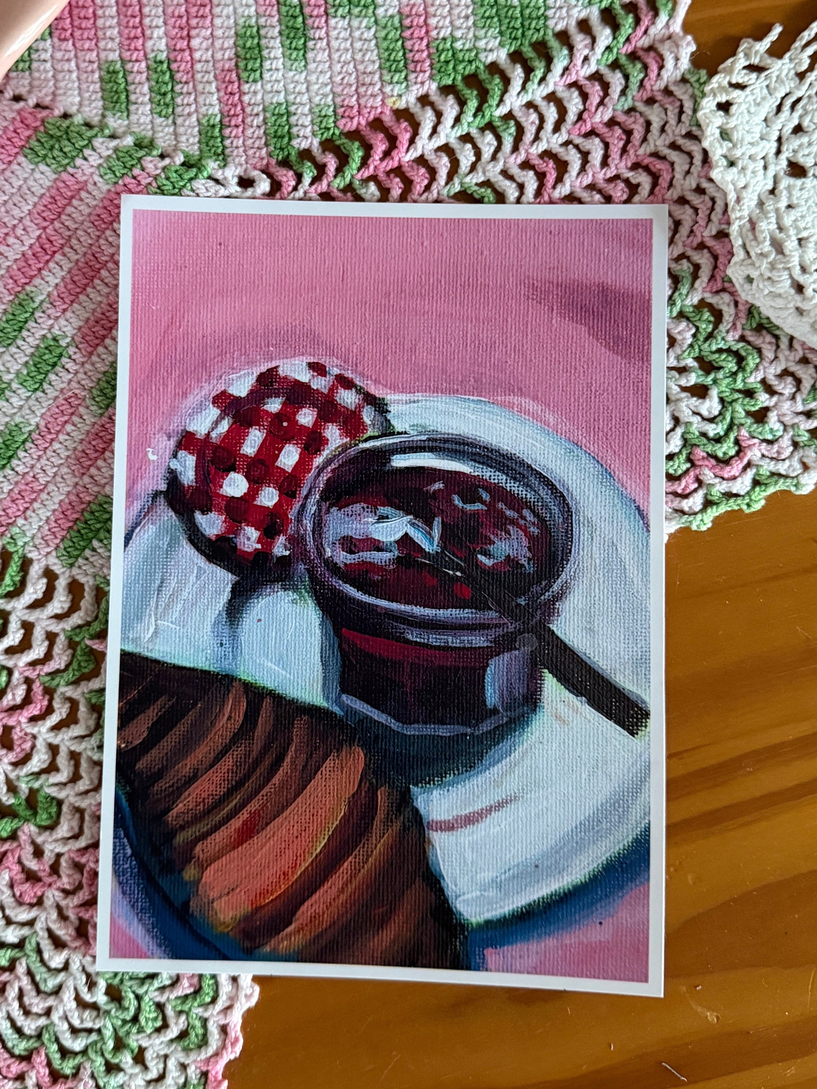 Strawberry Jam and Croissant